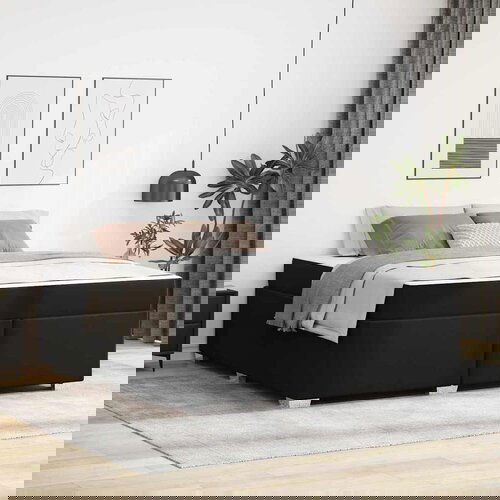 vidaXL Krevetna konstrukcija Ostalo Crna 180 x 200 cm Cijene