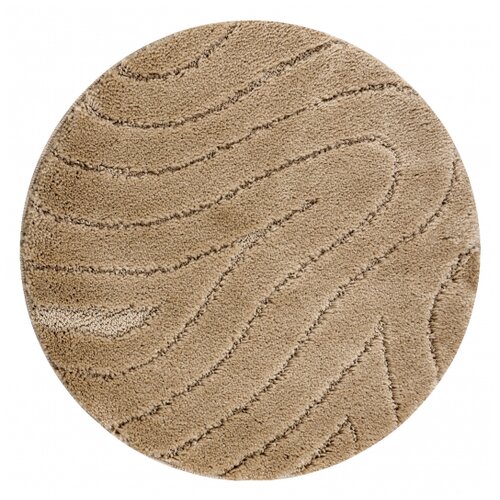 RugsX Kopalni&scaron;ka preproga SUPREME krog WAVES, valovi, nedrseča, mehka - bež cercle 67 cm, (5000176814) Cene