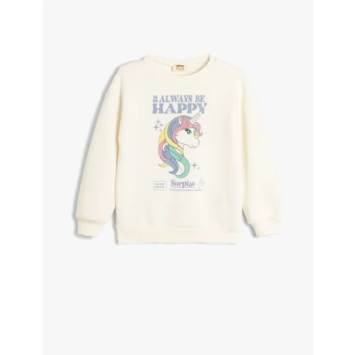 Koton Unicorn Sweatshirt Long Sleeve Crew Neck Raised Cotton