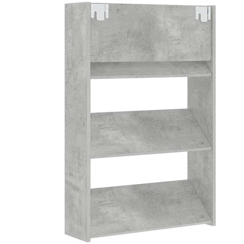  Zidni ormarići za cipele 2 kom boja betona 60x18x90 cm drveni Slike