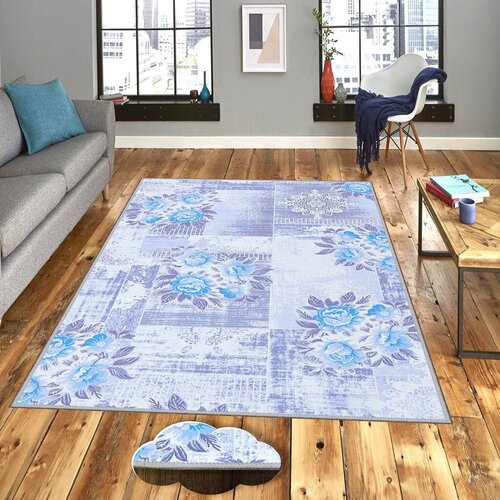 Conceptum Hypnose tepih Eexfab953-1, pravougaoni, 80x150 cm, svetloplavi Cene