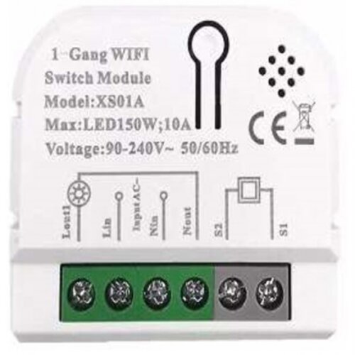 Gembird SMART-1GANG tuya wifi diy self-locking remote control smart switch relay module dc 5V/7-32V ac 43766 Cene