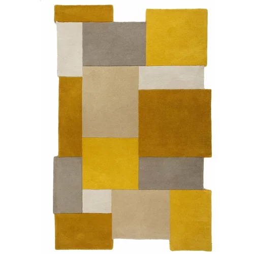 Flair Rugs žuto-bež vuneni tepih Collage, 150 x 240 cm