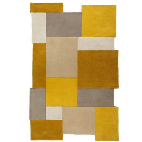 Flair Rugs žuto-bež vuneni tepih Collage, 150 x 240 cm Slike