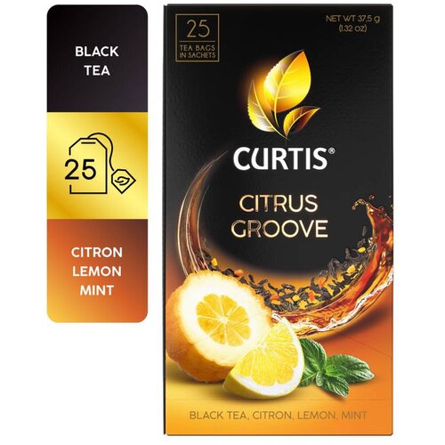 Curtis Crni čaj sa nanom, korom citrusa, aromama citrona i limuna Citrus Groove, 25x1,5g Cene