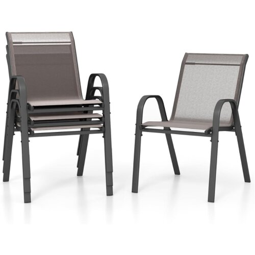  Set od 4 vanjskih stolica, dim. 56 x 70 x 84 cm, siva. Slike