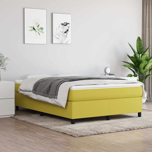  Okvir za krevet s oprugom zeleni 140 x 200 cm od tkanine Cijene