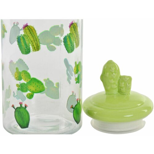  Čamac DKD Home Decor Keramika Kristal Kaktus PE Boho (1400 ml) (10,5 x 28 cm) Slike