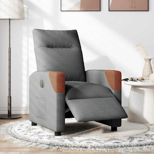 Maison Chic Električni naslanjač - Relax naslanjač temno sivo blago, (22061933) Cene
