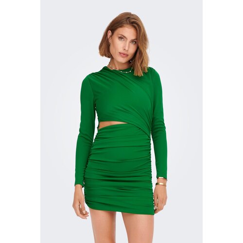 Only Cocktail obleka Fox 15278003 Zelena Slim Fit Slike