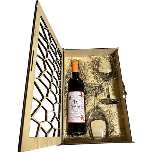 Erdevik Tri Crvene Koze Gift Box 2 ča&amp;scaron;e - model saće Slike