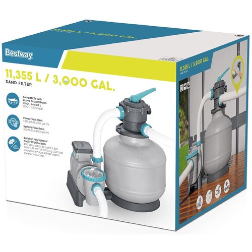 Bestway Pe&amp;scaron;čana pumpa za bazene 11355 l/h 3000gal 220-240V Bestway 58486 Slike