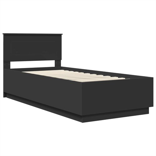  Krevetna konstrukcija Crna 90 x 200 cm Konstruirano drvo Slike