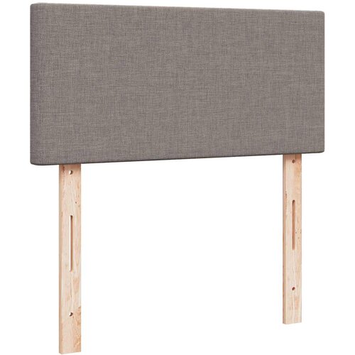  Otomanski krevet s madracem i LED smeđesivi 90x200 cm tkanine Slike