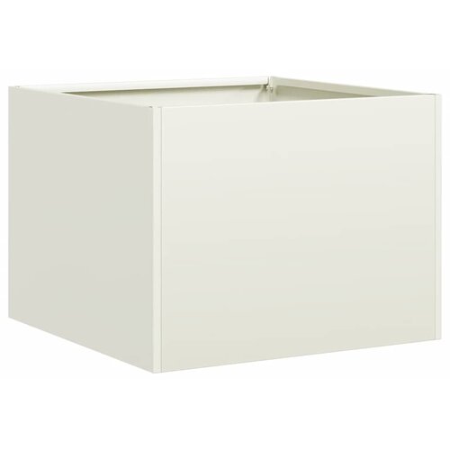 Maison Chic Cvetlično korito - Cvetlični Lonec belo 40x40x30 cm jeklo, (21789305) Cene