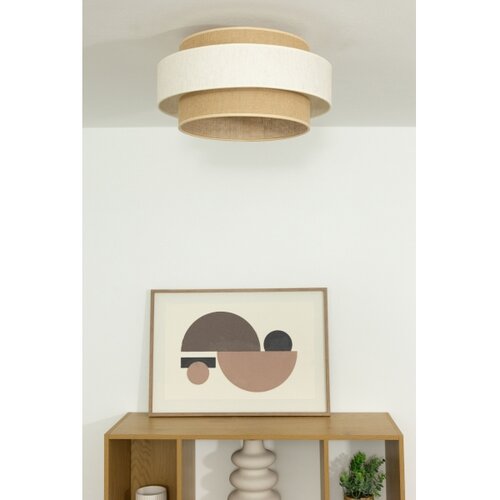  plafonsko svetlo boho 1xE27/60W/230V prečnik 40 cm krem/juta Slike