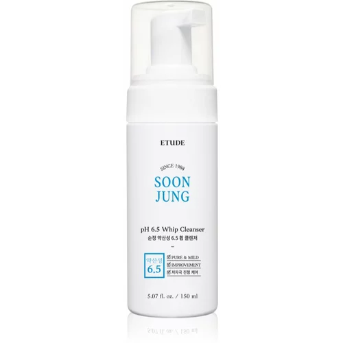 ETUDE SoonJung pH 6.5 Whip Cleanser nježna pjena za čišćenje za osjetljivu i nadraženu kožu lica 150 ml