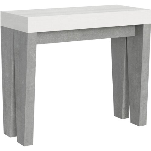 Ityhome 90 x 77 konzolna miza bela/siva, (20847828) Slike