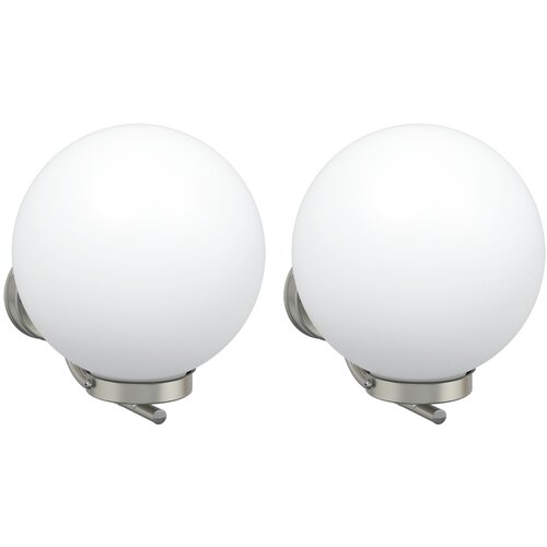 vidaXL Zunanje stenske svetilke 2 kosa Srebrna nerjavna jeklena IP44, (22044569) Cene