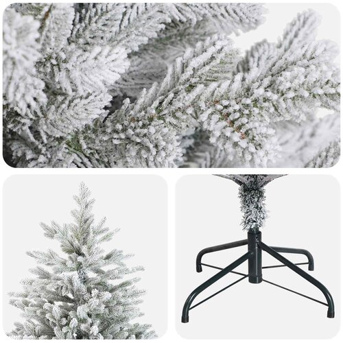  Umjetno božićno drvce s nogom 120 cm PVC i metal Slike