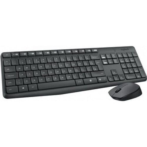 Logitech MK235 Bežična tastatura i miš, QWERTY standard, crna Cijene