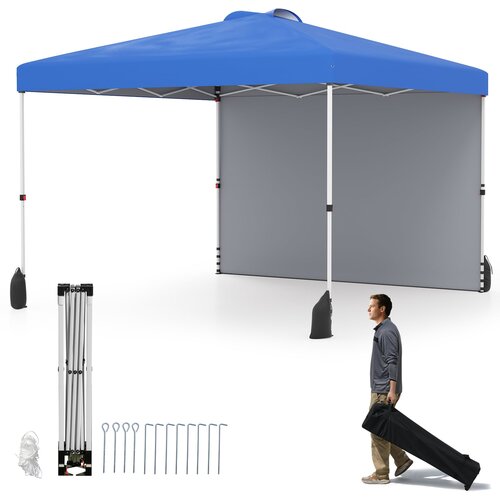 Costway Vrtni &scaron;otor Praznični paviljon modre barve 3 x 3 m, (5000157033) Cene