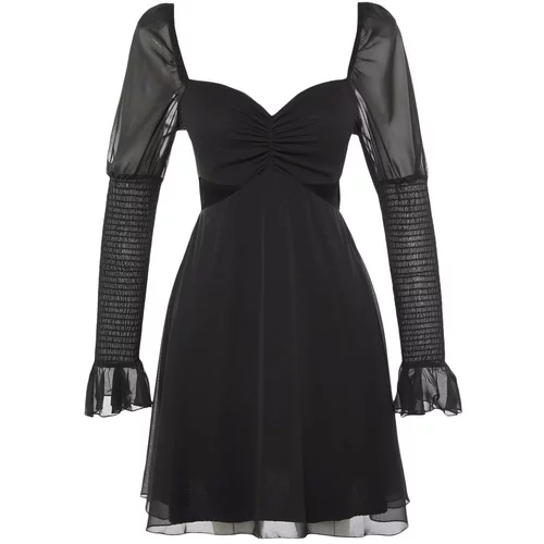 Trendyol black Cut Out Detailed Chiffon Dress