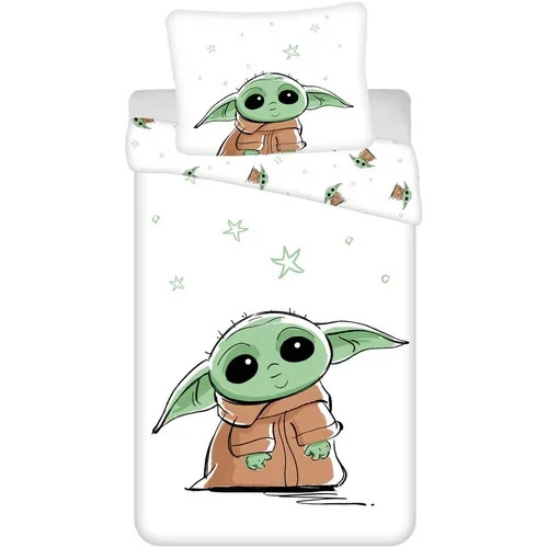 Jerry Fabrics Pamučna dječja posteljina za krevet za jednu osobu 140x200 cm Star Wars Baby Yoda –