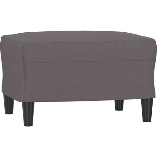 VidaXL 3-dijelni set sofa s jastucima sivi od umjetne kože Slike