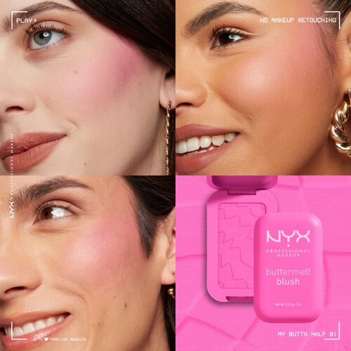 NYX Professional Makeup Buttermelt Blush pudrasto rdečilo odtenek 01 My Butta Half 5 g Slike