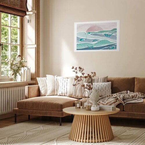  Plakat - Fish on the Waves 30x21 Bez okvira s margom Slike