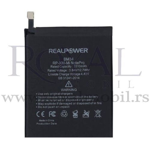 REAL POWER baterija za xiaomi mi note pro Bm34 (3310mAh) Slike