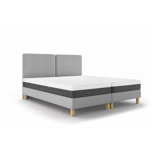 Mazzini Beds svijetlo sivi bračni krevet Lotus, 180 x 200 cm