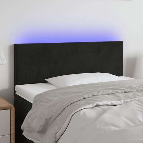 vidaXL LED posteljno vzglavje črno 80x5x78/88 cm žamet Cene