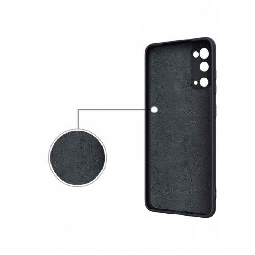 Onasi silikonski ovitek Liquid Ring za Samsung Galaxy S20 FE G780 - črn Slike