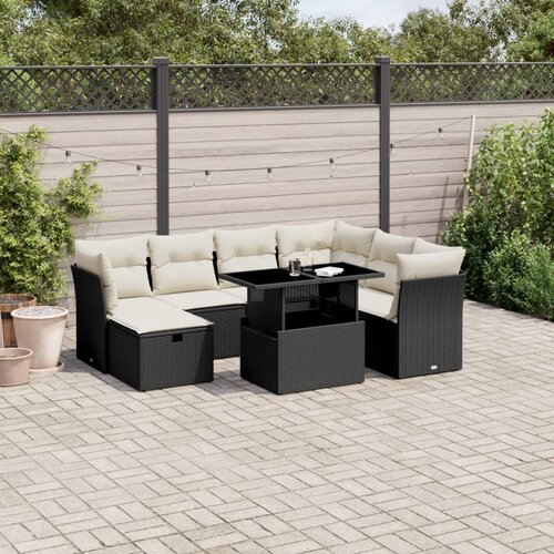  8-dijelni set vrtnih sofa od poliratana s jastucima Slike