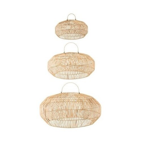 J-Line S/3 ABAT-JOUR ROTIN NATUREL (78.5x78.5x39cm) Bež Slike