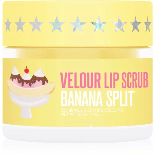 Jeffree Star Cosmetics Banana Fetish Velour Lip Scrub šećerni peeling za usne Banana Split 30 g
