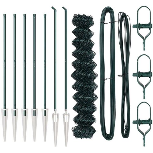  Ograda od lančane iste sa 7 šiljastih postova 1.4x10 m cinkovani čelik Cijene