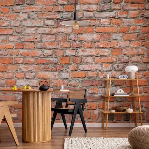  Foto tapeta - Loft Wall - Pattern Imitating an Old Red Brick 400x280 Standard Slike