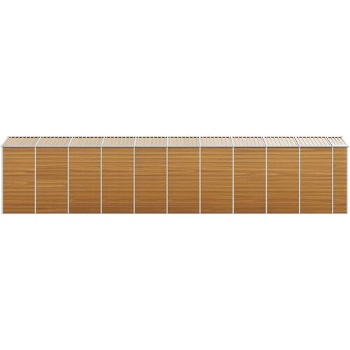 VidaXL Vrtno spremi&amp;scaron;te svjetlosmeđe 191 x 895 x 198 cm pocinčani čelik Slike