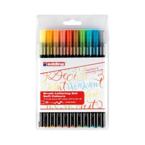  Brush flomasteri E-1340, 1-3 mm, set 1/10 Edding sortirano Slike