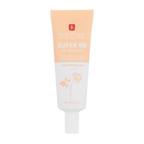 Erborian Super BB Covering Care-Cream SPF20 polno prekrivna bb krema za problematično kožo 40 ml Odtenek nude Slike