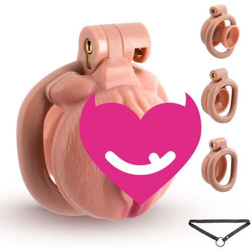 SuperLove Sissy Realistic Inverted Chastity Cage Skin Slike