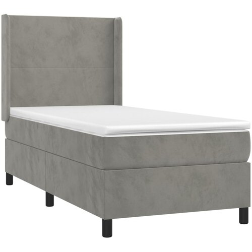  box spring s madracem LED svjetlosivi 100x200 cm bar&amp;scaron;un Slike