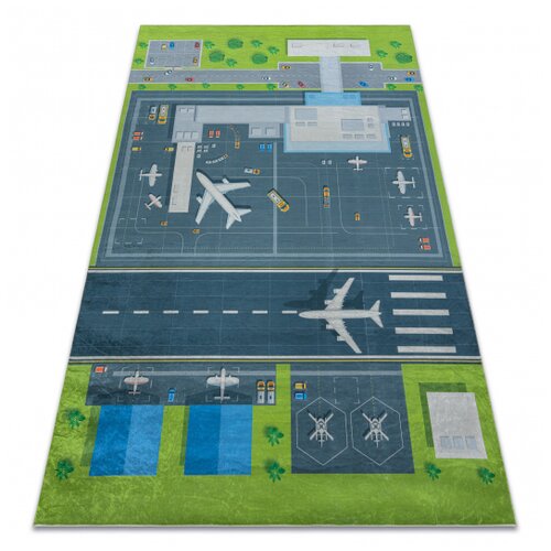 RugsX BAMBINO 46990 pralna preproga Mesto, ulice za otroke protizdrsna - zelena / siva 200x290 cm, (5000176635) Cene