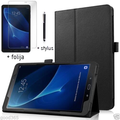  Ovitek / etui / za&amp;scaron;čita za Samsung Galaxy Tab A 10.1 (2016) - črni (+ za&amp;scaron;čitna folija in pisalo) Slike