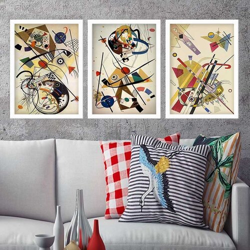 Wallity Set uramljenih slika 3BC_UN2962870, 3 Dela Cene