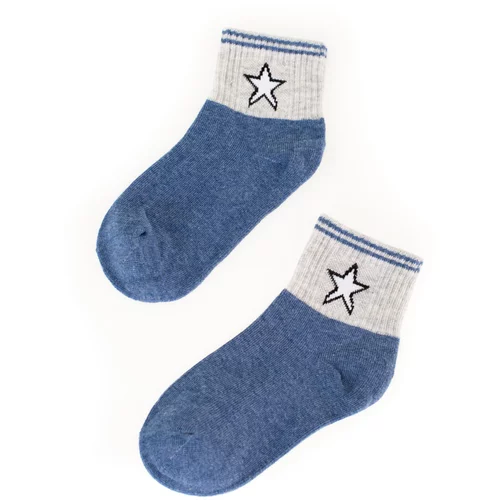 SHELOVET Children's socks navy blue with a star