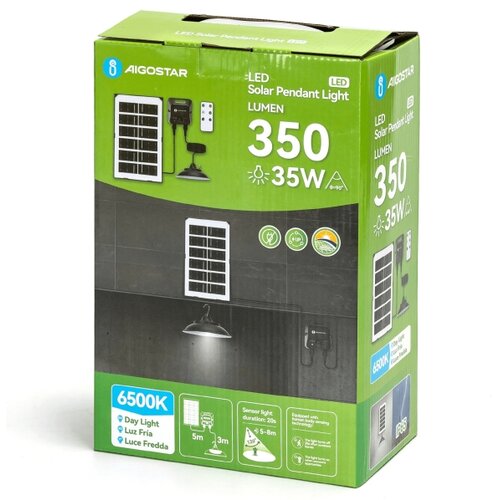 Aigostar LED solarni luster LED/35W/12V 3000 mAh 6500K prečnik 15 cm Slike